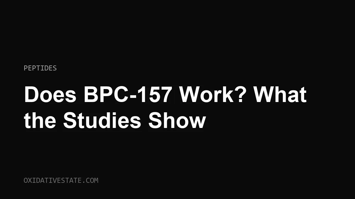 Does BPC-157 work? What the studies show