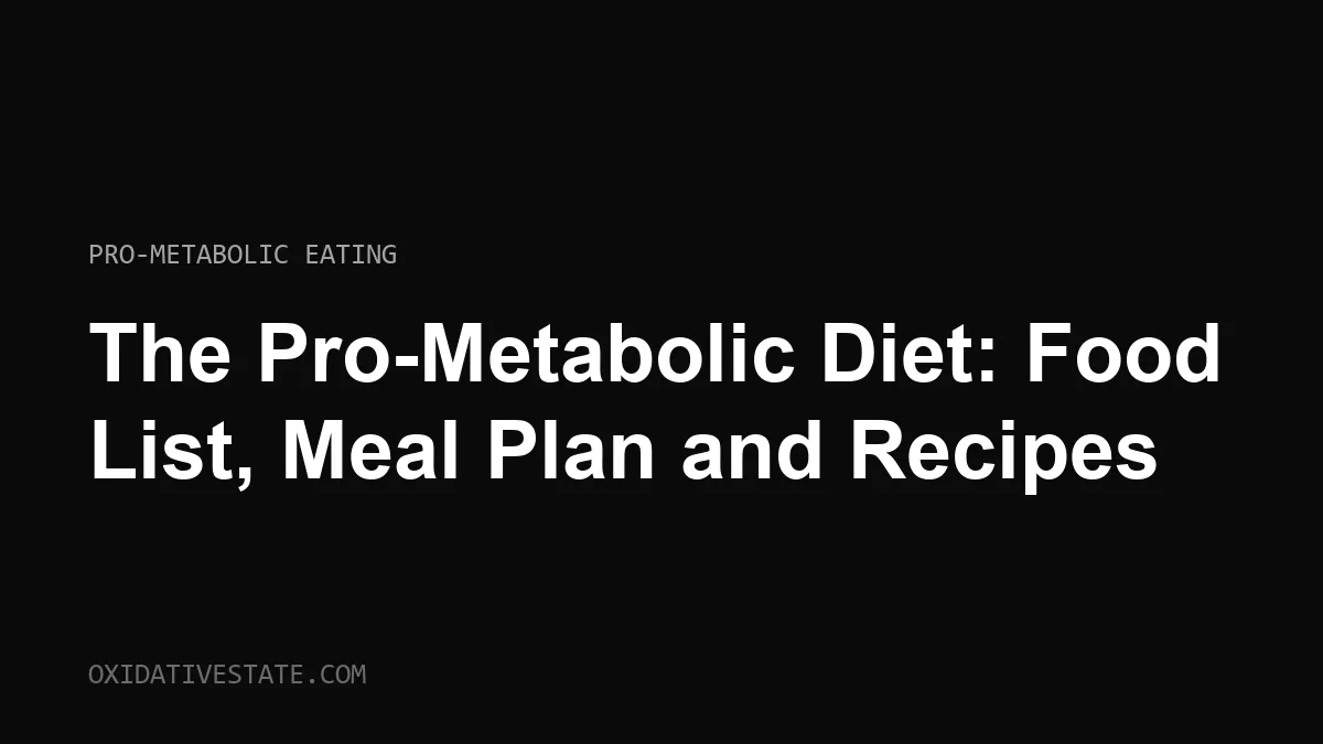The Pro-Metabolic Diet: food list, meal plan and recipes