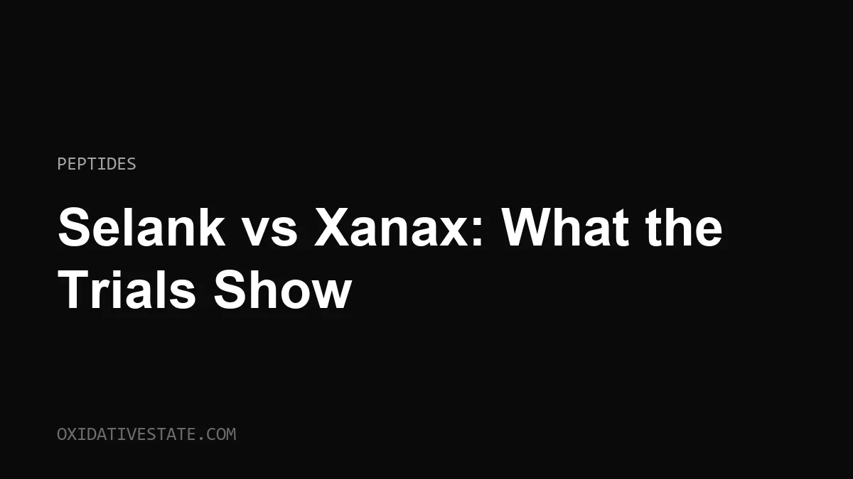 Selank vs Xanax: What the Trials Show