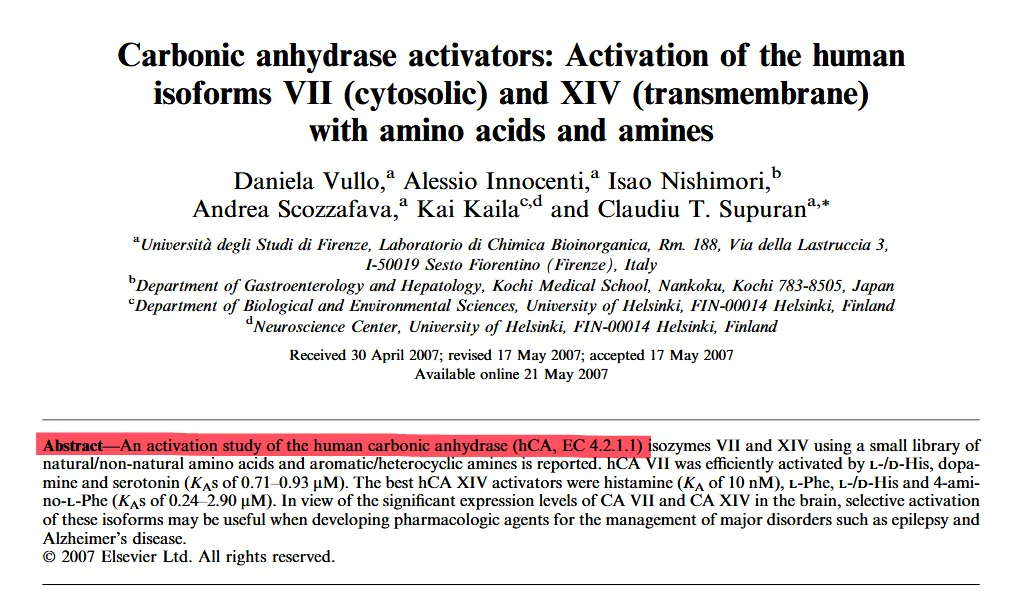 Carbonic anhydrase activators: activation of human isoforms VII and XIV with amino acids and amines