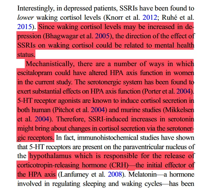Discussion: 5-HT receptors on the paraventricular nucleus drive CRH and the HPA axis