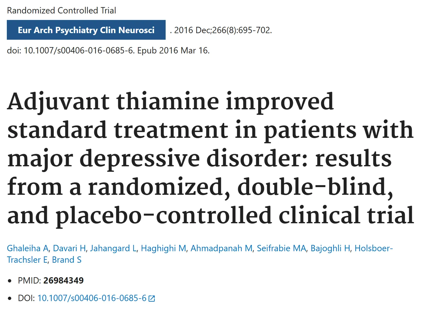 PubMed record of the study, PMID 26984349